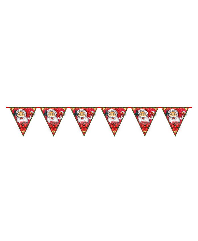 Party Propz Christmas Penent Bunting Decoration - Red