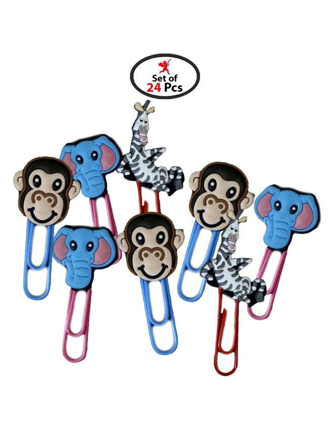 Party Propz Jungle Themed Bookmark Pins Multicolour - Set Of 24
