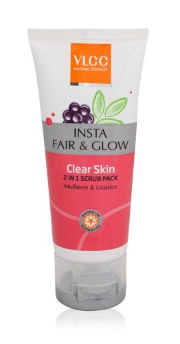 VLCC Insta Fair & Glow Clear Skin 2 In 1 Scrub Pack