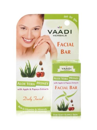Vaadi Herbals Aloe Vera Honey Facial Bar - Apple & Papaya
