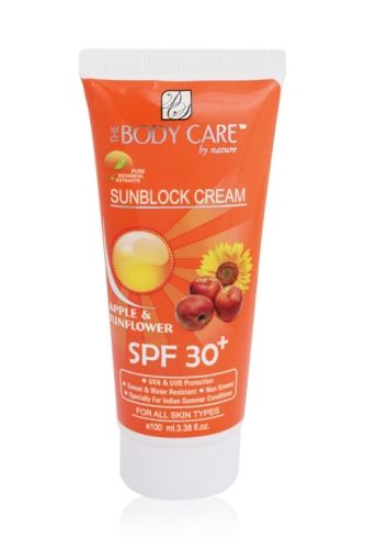 The Body Care Sunblock Cream - With Apple & Sunflower