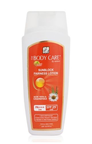 The Body Care Sunblock Fairness Lotion - With Aloevera & Chamomile