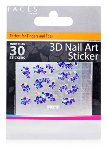 Faces 3D Nail Art Sticker - Butterfly