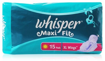 Whisper-Maxi Fit Sanitary Napkins - XL Wings