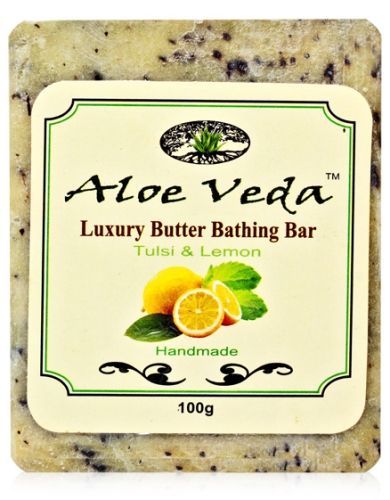 Aloe Veda Luxury Butter Bathing Bar - Tulsi & Lemon