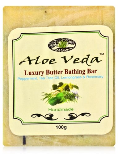 Aloe Veda Luxury Butter Bathing Bar - Peppermint Tea Tree Oil & Rosemary
