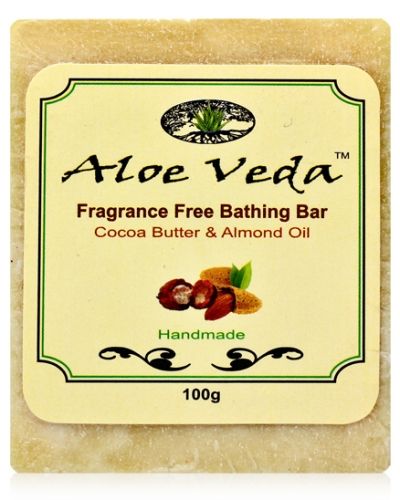 Aloe Veda Fragrance Free Bathing Bar - Cocoa Butter & Almond Oil