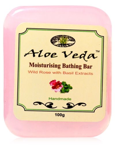 Aloe Veda Moisturising Bathing Bar - Wild Rose with Basil Extracts