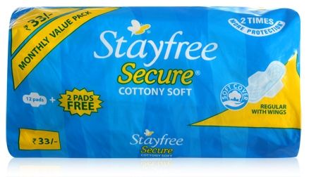 Stayfree Secure Cottony Soft  Regular with Wings