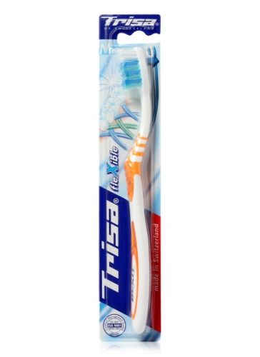 Trisa Flexible Medium Toothbrush - Orange