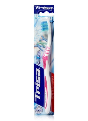 Trisa Flexible Medium Toothbrush - Pink