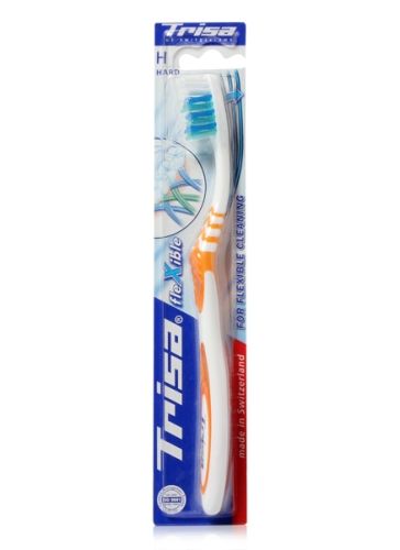 Trisa Flexible Hard Toothbrush - Orange