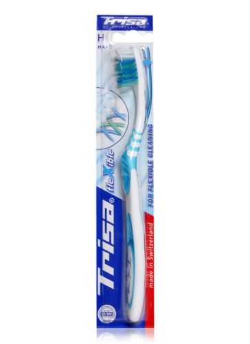 Trisa Flexible Hard Toothbrush - Blue