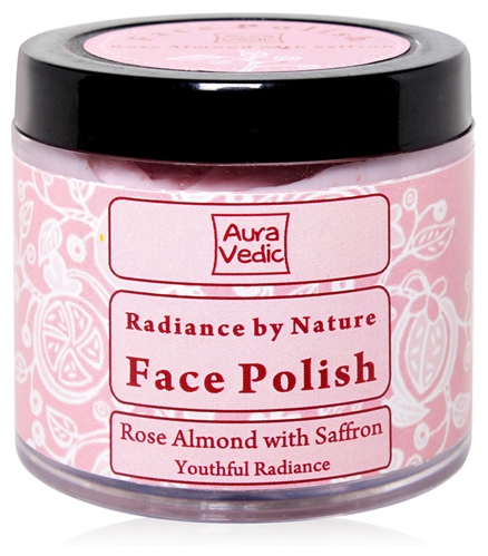 Aura Vedic Rose Almond with Saffron Face Polish