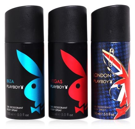 Playboy Pack of 3 Deodorants - Ibiza Vegas London