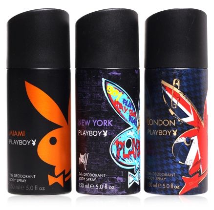 Playboy Combo Pack London Miami and New York Deodorant Body Spray