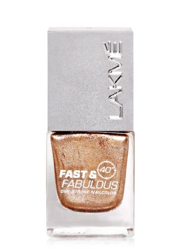 Lakme Fast and Fabulous Nail Color - 01 Gold Shimmer