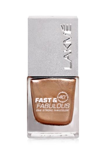 Lakme Fast and Fabulous Nail Color - 02 Gold Caramel