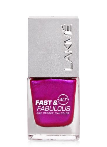 Lakme Fast and Fabulous Nail Color - 09 Purple Fix