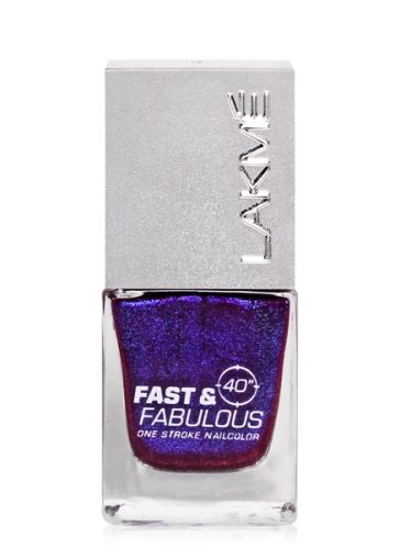 Lakme Fast and Fabulous Nail Color - 10 Purple It