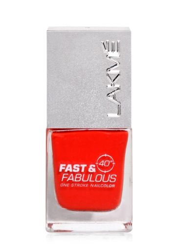 Lakme Fast and Fabulous Nail Color - 13 Flaming Orange