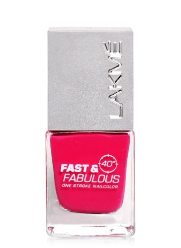 Lakme Fast and Fabulous Nail Color - 21 Spicy Pink