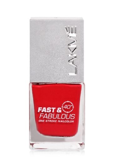 Lakme Fast and Fabulous Nail Color - 26 Crimson Pink