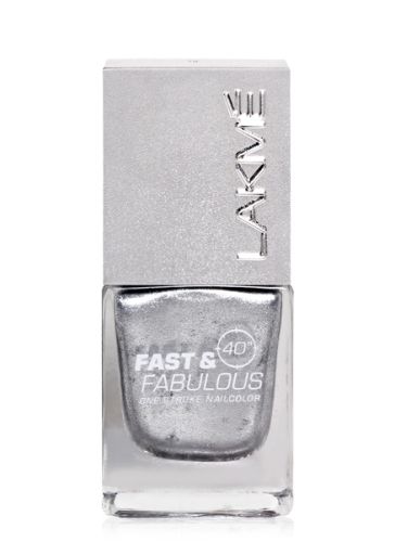 Lakme Fast and Fabulous Nail Color - 29 Silver Cloud