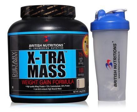 British Nutritions X-Tra Mass Weight Gain Formula - French Vanilla
