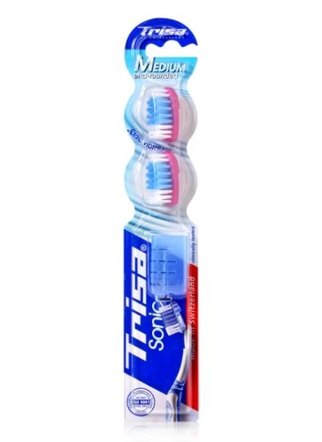 Trisa Sonic Power Replacement Medium End-rounded Toothbrush Heads