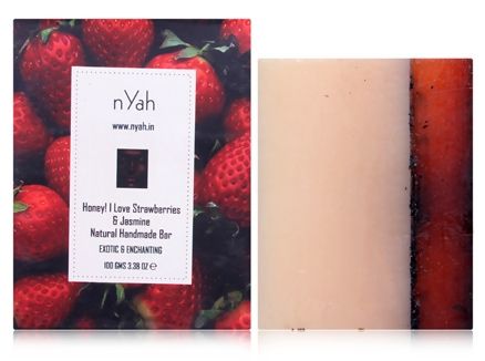 Nyah Honey ! I Love Strawberries & Jasmine Natural Handmade Soap