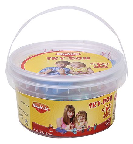 Mitashi Skykidz Sky Doh With 12 Color Play Dough - 180 Gm