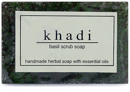 Khadi Basil Scrub Soap