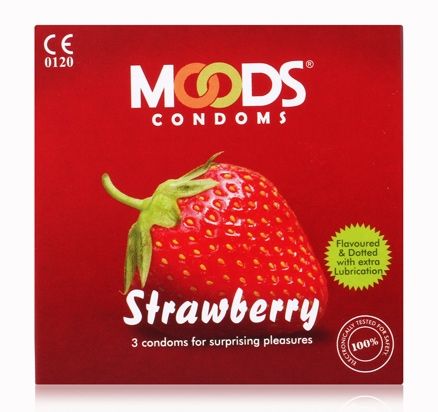 Moods Strawberry Condom - Pack of 3