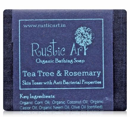 Rustic Art Tea Tree & Rosemary Organic Bathing Soap