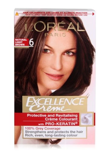 L''Oreal Paris Excellence Creme Hair Color - 6 Natural Light Brown