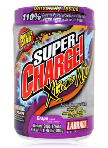 Labrada Super Charge Extreme N.O. Pre Training Performance Drink Mix - Grape