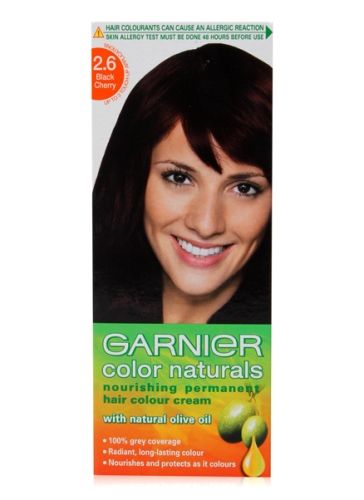 Garnier Color Naturals Nourishing Permanent Hair Color Cream - 2.6 Black Ch...