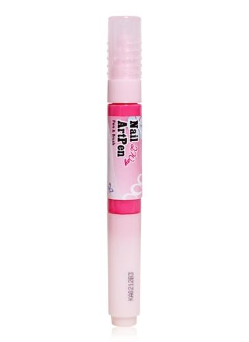 Konad 2 Way Nail Art Pen & Brush - Pink