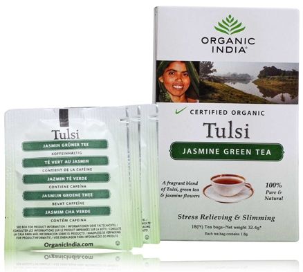Organic India Tulsi Jasmine Green Tea - 18 Tea Bags