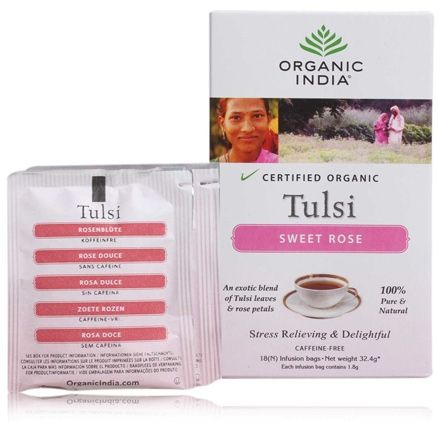 Organic India Tulsi Sweet Rose Tea - 18 Tea Bags