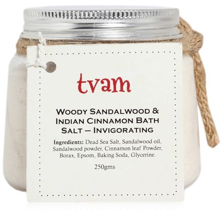 Tvam Woody Sandalwood & Indian Cinnamon Bath Salt - Invigorating