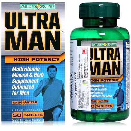 Nature''s Bounty Ultra Man Multi - Vitamin MInerals & Herb Supplement - For Men
