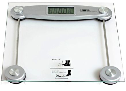 Acme - Glass Electronic Personal Scale Square