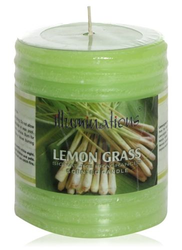 Illuminations Lemon Grass Scented Pillar Candle