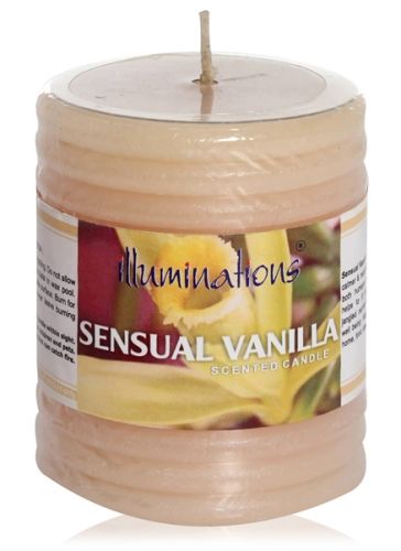 Illuminations Sensual Vanila Scented Pillar Candle