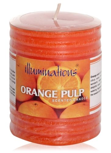 Illuminations Orange Pulp Scented Pillar Candle