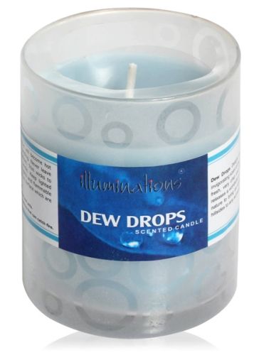 Illuminations Dew Drops Printed Glass Candle