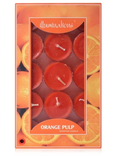 Illuminations Orange Pulp Scented T - Light Candles