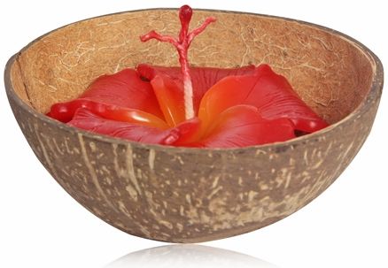 Soulflowe Light Red-Hibiscus Coconut Candle